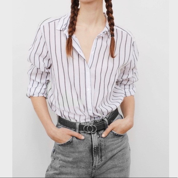 H&M Button Down Top NWOT - Picture 2 of 3